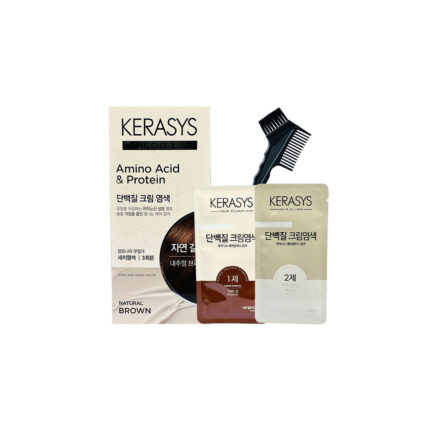 Kerasys Amino Acid & Protein Permanent Hair Color – NATURAL BROWN